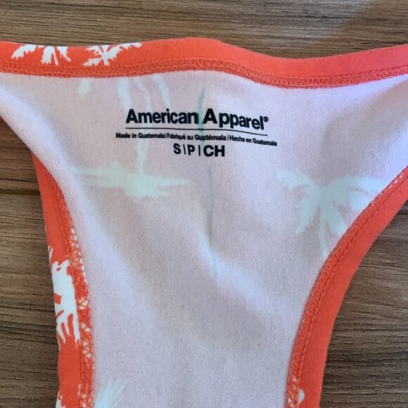 Women's American Apparel Palm Tree Print Coral Racerback Pullover Sports Bra S - Picture 3 of 8